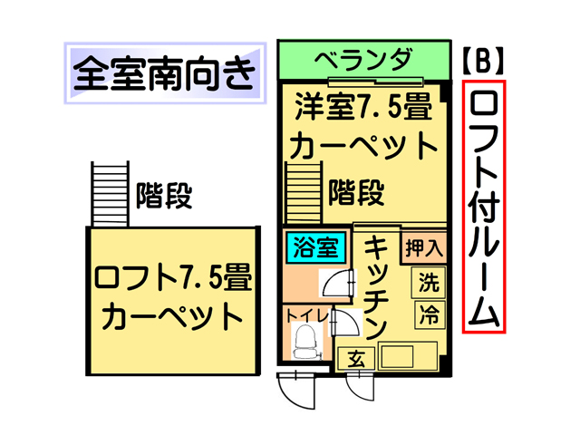 あーばんはいつ ロフト付きルーム